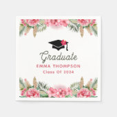 フローラ卒業ルアウ(ハワイ式宴会)2024年卒業 スタンダードカクテルナプキン (正面)