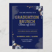 フローラ卒業式ブランチエレガントブレックファースト 招待状 (正面/裏面)