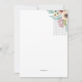 フローラ卒業点々のあるパーティ招待状 招待状 (裏面)