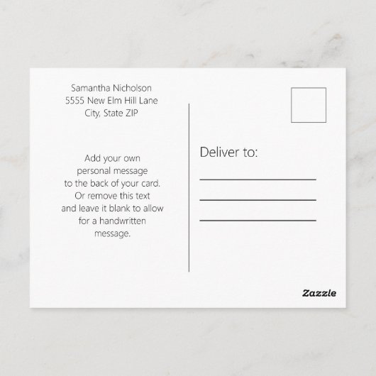 フローラ卒業発表救日写真 ポストカード (裏面)