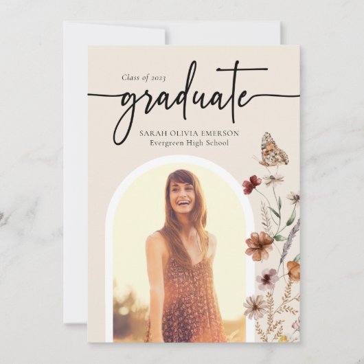 フローラ卒業発表 案内状 (正面)