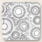 フローラ印刷ろうそく コースター (正面)