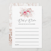 フローラ及びレースブライダルシャワーアドバイスfor Bride アドバイスカード (正面/裏面)