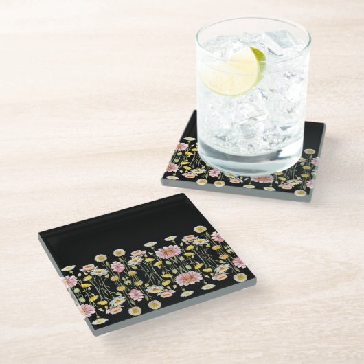 フローラ反射 ガラスコースター (アングル)
