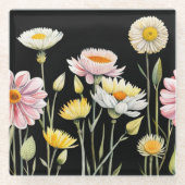 フローラ反射 ガラスコースター (正面)