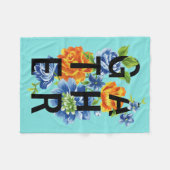 フローラ収集引用文 フリースブランケット (正面(横))