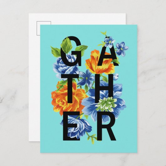 フローラ収集引用文 ポストカード (正面/裏面)