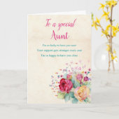 フローラ叔母誕生日カード カード (黄色い花)