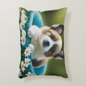 フローラ可愛い小犬 アクセントクッション (正面(垂直))