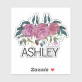 フローラ名パーソナライズされたラップトップ シール (シート)