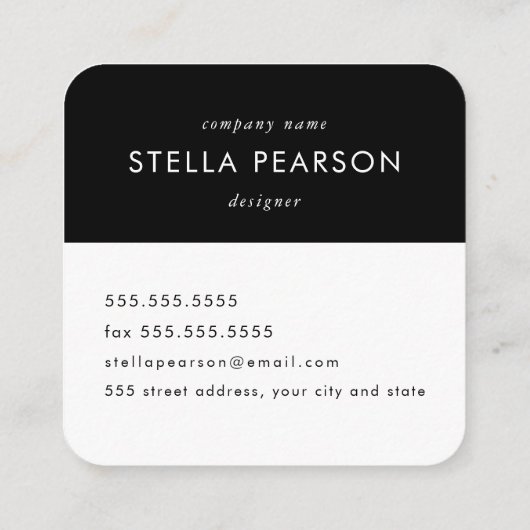 フローラ名モダン刺 スクエア名刺 (裏面)