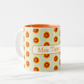 フローラ名先生評価の年度末 ツートーンマグカップ (正面左)