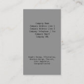 フローラ名刺とんぼ 名刺 (裏面)