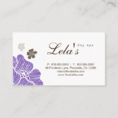 フローラ名刺サロンスパトロピカルパープル 名刺 (裏面)