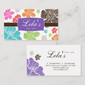 フローラ名刺サロンスパトロピカルパープル 名刺 (正面/裏面)