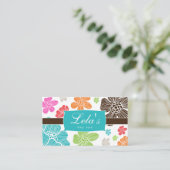 フローラ名刺サロンスパトロピカルブルー 名刺 (スタンド正面)