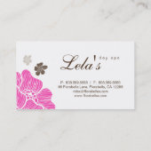 フローラ名刺サロンスパトロピカルホットピンク 名刺 (裏面)