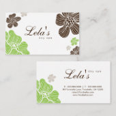 フローラ名刺サロンスパライムブラウントロピカル 名刺 (正面/裏面)