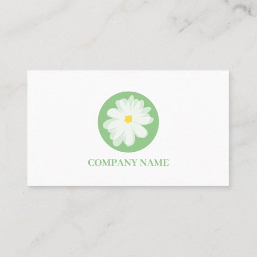 フローラ名刺テンプレート(花のロゴ付き) 名刺 (裏面)