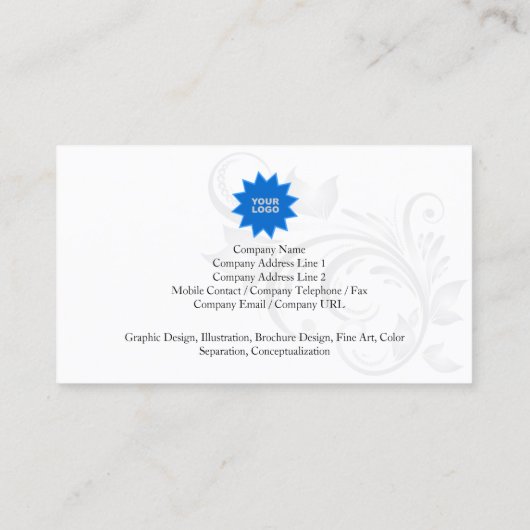 フローラ名刺フローラ旋回1 名刺 (裏面)