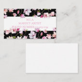 フローラ名刺、メイクアップアーティスト、ネイルサロン 名刺 (正面/裏面)
