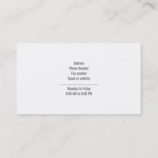 フローラ名刺 名刺 (裏面)