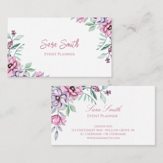 フローラ名刺 名刺 (正面/裏面)