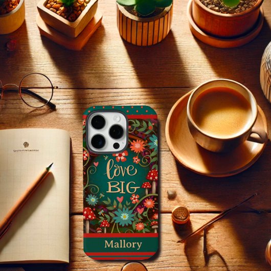 フローラ名前をカスタムするキノコおもしろいラブビッグモダン Case-Mate iPhoneケース