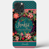 フローラ名前をカスタムする感謝引用文 モダン Case-Mate iPhoneケース (裏面)