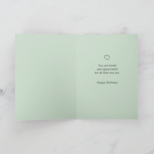 フローラ名前をカスタムする文字誕生日又は大事な行事 カード (内部)