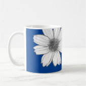 フローラ名前をカスタムする王室のブルー コーヒーマグカップ (左)