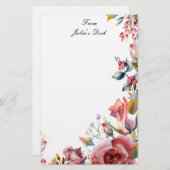 フローラ名前をカスタムする 便箋 (正面/裏面)