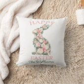 フローラ名門私立校風のパステルイースターバニーカスタムホームホテル クッション (ブランケット)