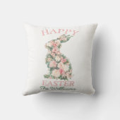 フローラ名門私立校風のパステルイースターバニーカスタムホームホテル クッション (裏面)