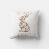 フローラ名門私立校風のパステルイースターバニーカスタムホームホテル クッション (正面)