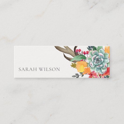 フローラ吸汁性アントラーボヘミアンのアキュアアドレス スキニー名刺 (正面)