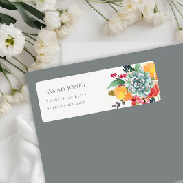 フローラ吸汁性アントラーボヘミアンのアキュアアドレス ラベル