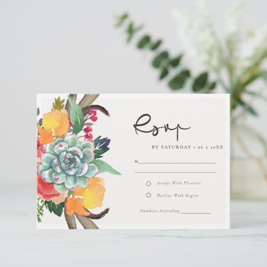 フローラ吸汁性アントラーボヘミアンアリュアRSVP 出欠カード (スタンド正面)