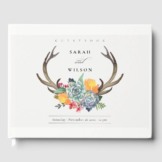 フローラ吸汁性アントラーボヘミアン尿モノグラム ゲストブック (正面)