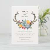 フローラ吸汁性アントラーボヘミアン結婚アリュア 招待状 (スタンド正面)