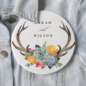 フローラ吸汁性アントラーボヘミアン結婚アリュア 缶バッジ (インサイチュ)