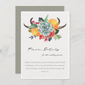 フローラ吸汁性アントラーボヘミ結婚アン詳細 エンクロージャーカード (正面/裏面)