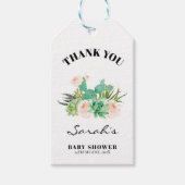 フローラ吸汁性サボテンのフィエスタベイビーシャワー ギフトタグ (正面)