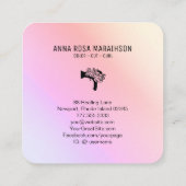 *~*フローラ吹ドライヤフラワーパステルグラデーションAP6 スクエア名刺 (裏面)