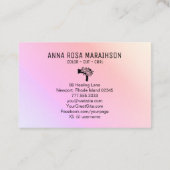 *~*フローラ吹ドライヤ花パステルAP6 名刺 (裏面)