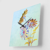 フローラ四角時計 スクエア壁時計 (傾斜)