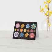 フローラ図解入りの、写真付きのノテカード カード (黄色い花)