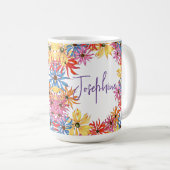 フローラ図解入りの、写真付きのパーソナライズされたボスMag コーヒーマグカップ (正面右)