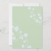 フローラ図解入りの、写真付きのー&バタフライ春の結婚式 招待状 (裏面)