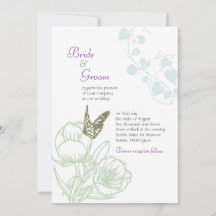 フローラ図解入りの、写真付きのー&バタフライ春の結婚式